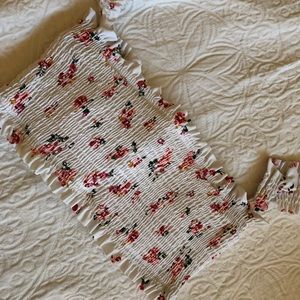 2 floral bikini tops